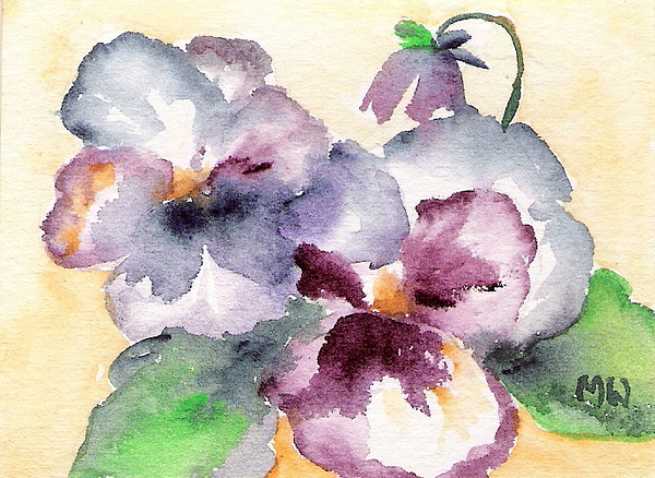 Two Pansies by Marsha Woods Two Pansies by Marsha Woods